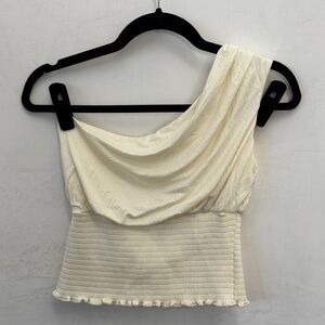 Princess Polly One-Shoulder Drape Cropped Top